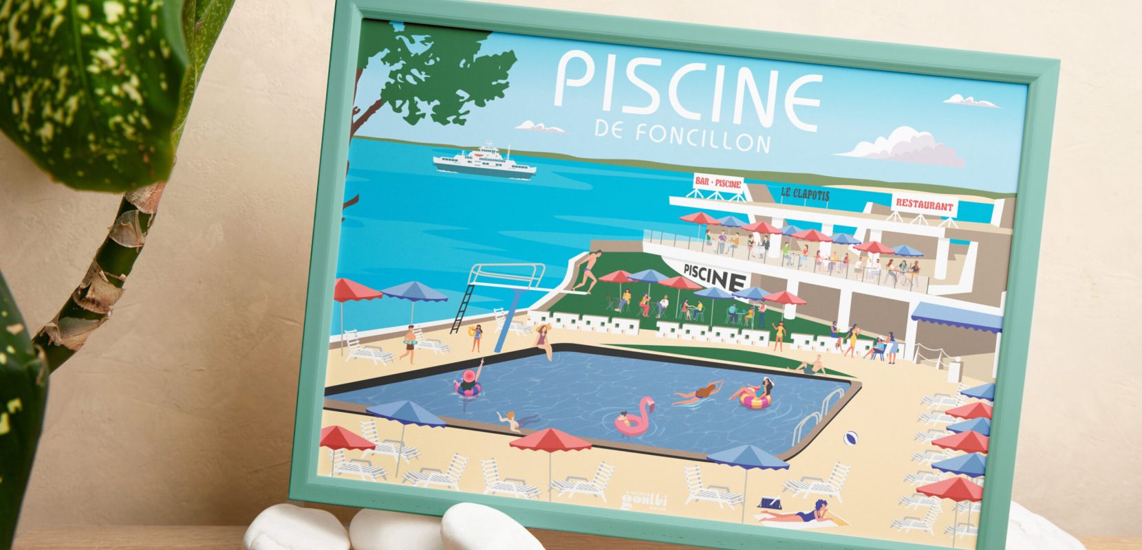 Affiche piscine de foncillon pour goulbi à royan 17